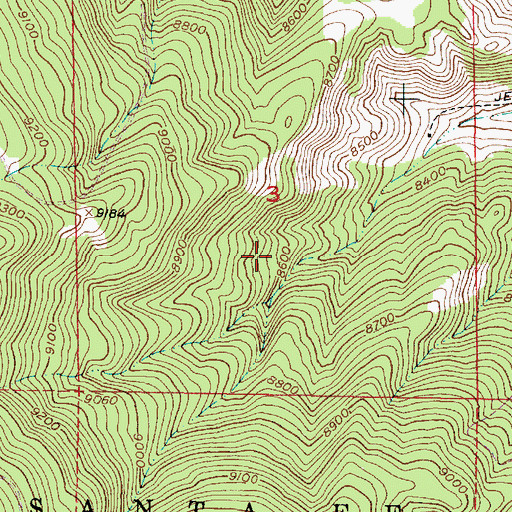 Topographic Map of Nick Spring, NM