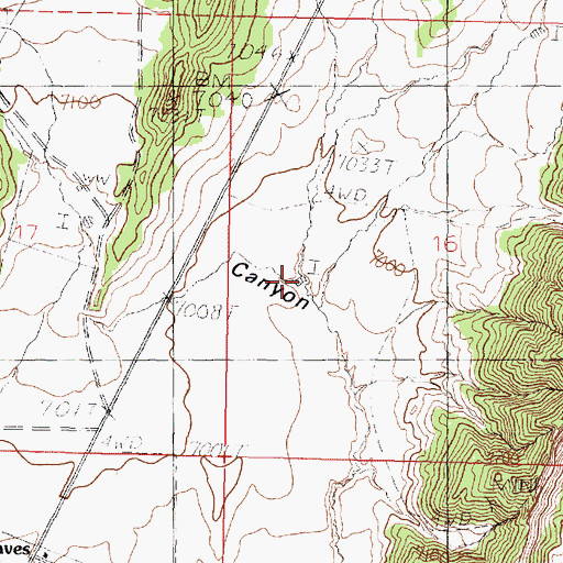 Topographic Map of Deer Tank, NM