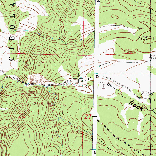 Topographic Map of Wet Weather Spring, NM