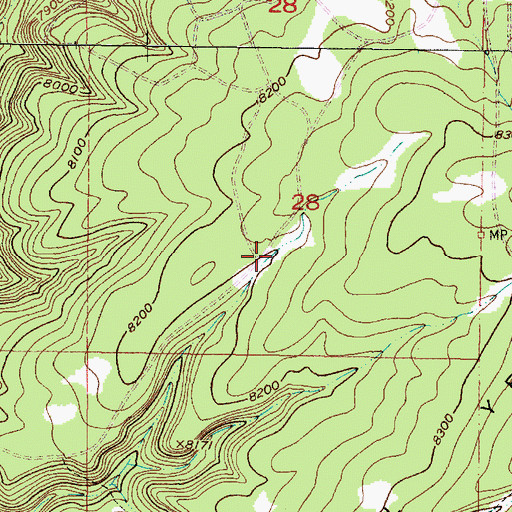 Topographic Map of Dead End Tank, NM