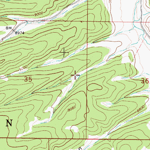 Topographic Map of Amos Tank, NM