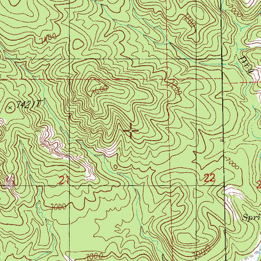 Topographic Map of Booth Hollow Spring, NM