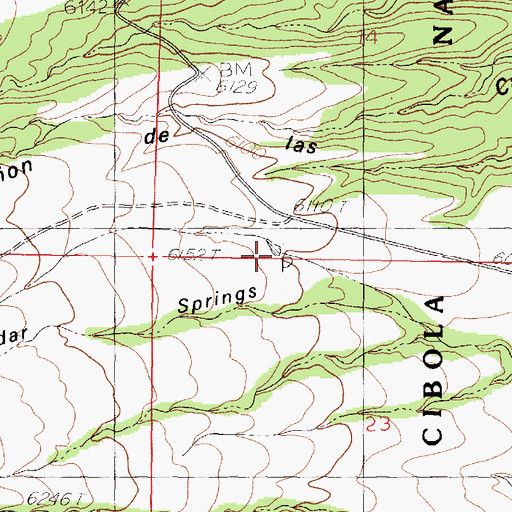Topographic Map of Baca, NM