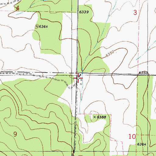 Topographic Map of Brown Ranch, NM