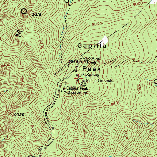 Topographic Map of Horsehead Spring, NM