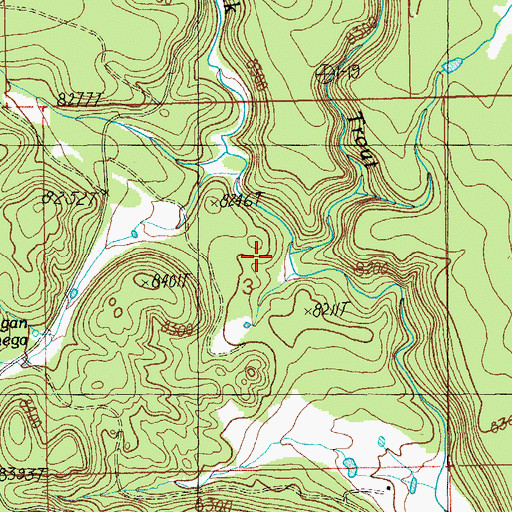Topographic Map of Flanigan Cienega, NM