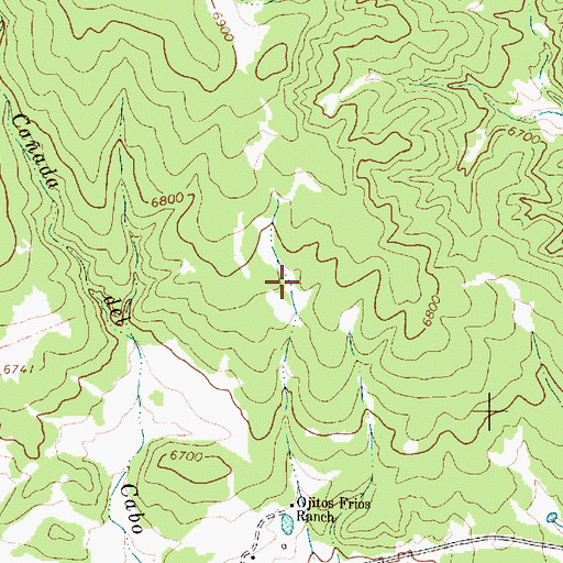 Topographic Map of Ojito Frio Number 1, NM