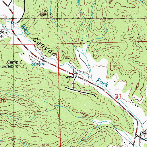Topographic Map of Laney Spring, NM