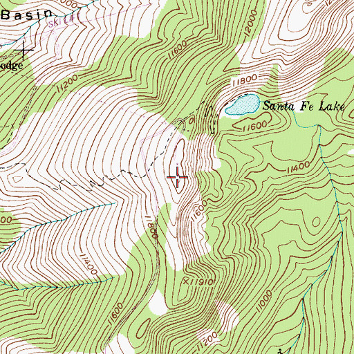 Topographic Map of Tesuque Peak, NM