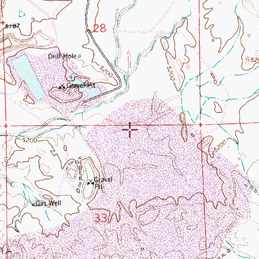 Topographic Map of Mine Pit Spring, NM