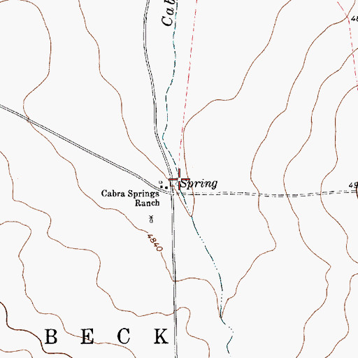 Topographic Map of Cabra Springs, NM