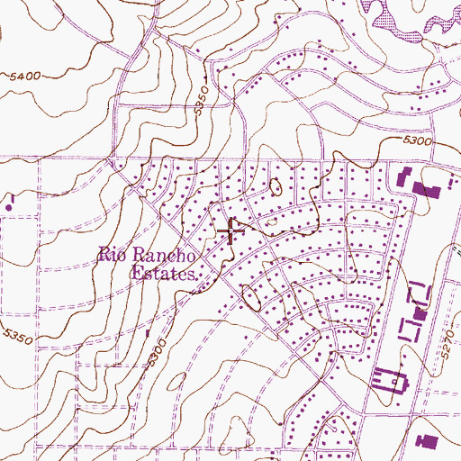 Topographic Map of Calvary Lutheran Church-LCMS, NM
