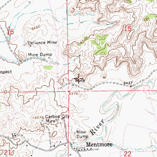 Topographic Map of Tietjen Prospect, NM