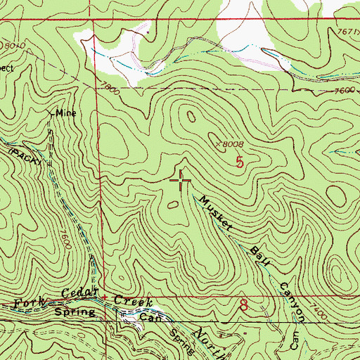 Topographic Map of McCrory Prospect, NM
