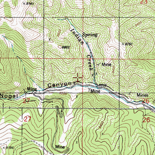 Topographic Map of Park Gold Number 3 Mine, NM