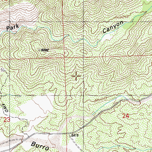 Topographic Map of Rice-Graves Mine, NM