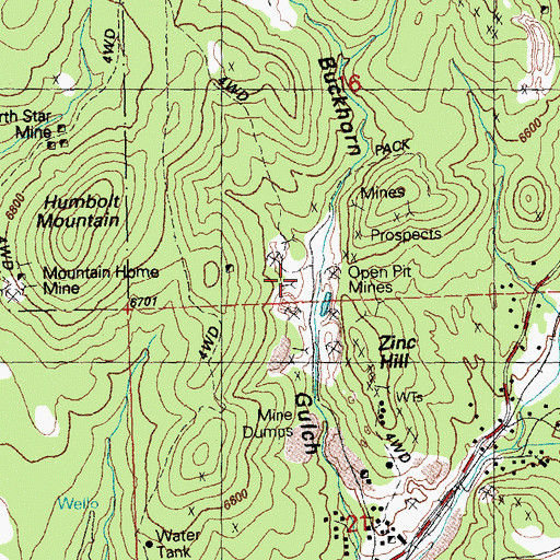 Topographic Map of Strike Tunnel, NM
