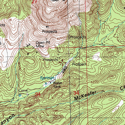Topographic Map of New England, NM