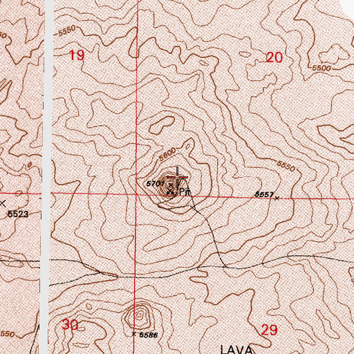 Topographic Map of Edgar D Otto Mine, NM