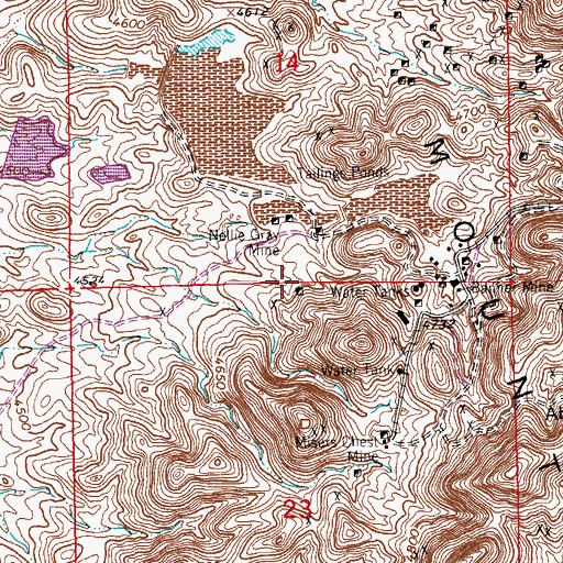 Topographic Map of August, NM
