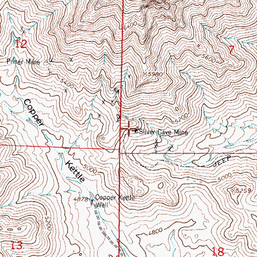 Topographic Map of Silver Cave Number 1, NM