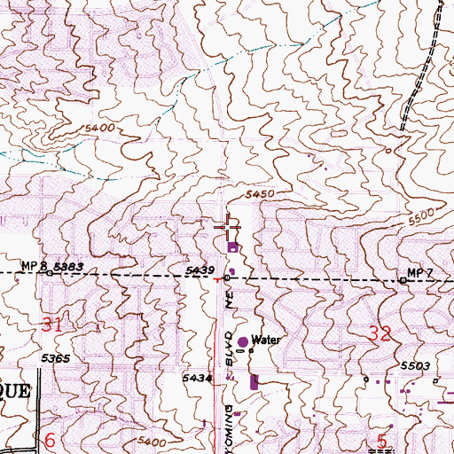 Topographic Map of Heights Seventh Day Adventist Church, NM