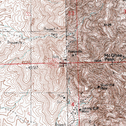 Topographic Map of Horseshoe Prospect, NM