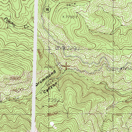 Topographic Map of Gray Eagle, NM