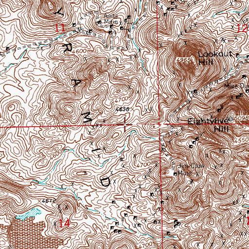 Topographic Map of Carbonate Hill Mine, NM
