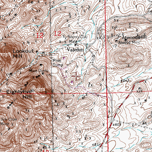 Topographic Map of Dry Town Lode, NM
