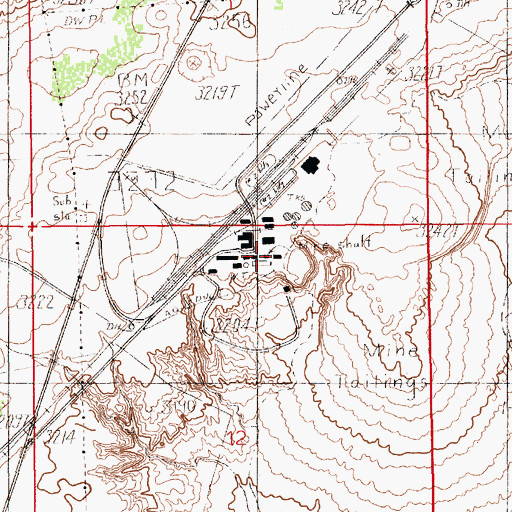 Topographic Map of Salt Lake Mine, NM
