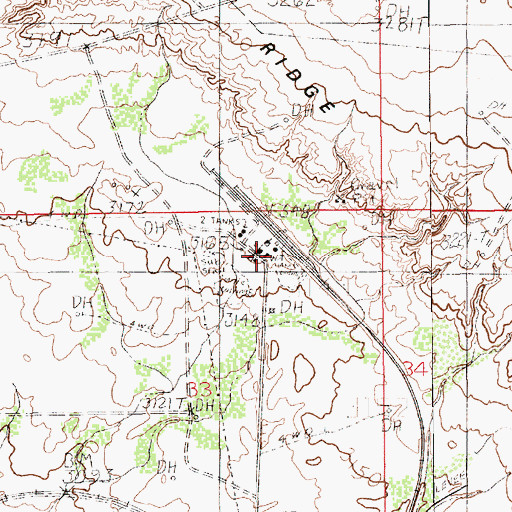 Topographic Map of Nash Draw Mine, NM