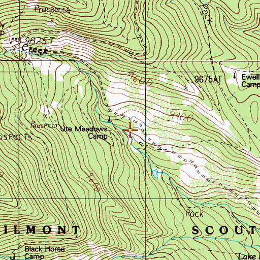 Topographic Map of Rebel Chief Placer, NM