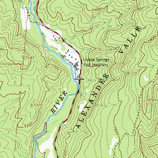 Topographic Map of Alexander Valle Grant, NM