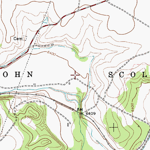 Topographic Map of John Scolly Land Grant, NM