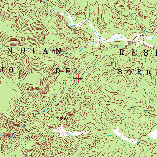 Topographic Map of Ojo del Borrego Grant, NM