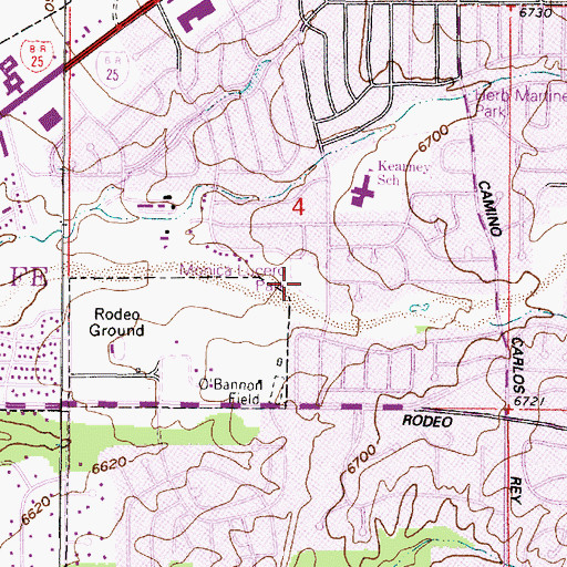 Topographic Map of Monica Lucero Park, NM