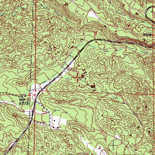 Topographic Map of Rancho Encantado, NM