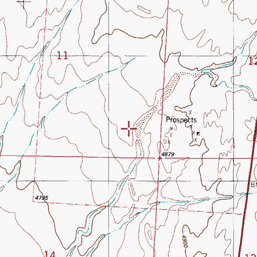 Topographic Map of Rey Mine, NM