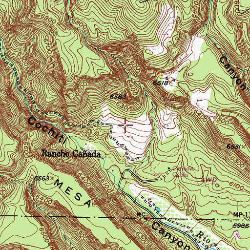 Topographic Map of Santa Barbabra Group, NM