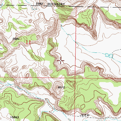 Topographic Map of Lone Wolf Group, NM