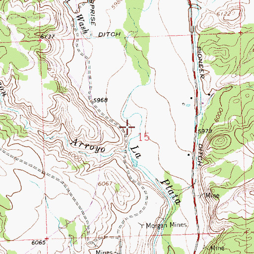 Topographic Map of La Plata Mine, NM