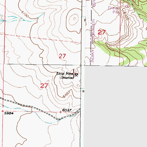 Topographic Map of Volcalite Mine, NM