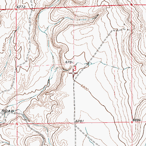 Topographic Map of Shell Prospect, NM