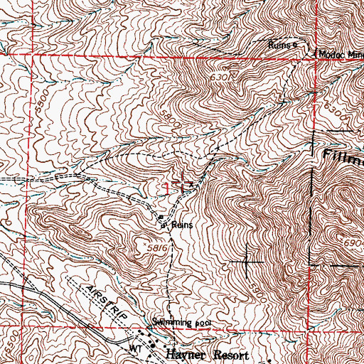 Topographic Map of Orejon, NM