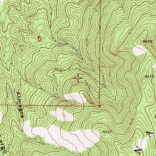 Topographic Map of Log Cabin Canyon, NM