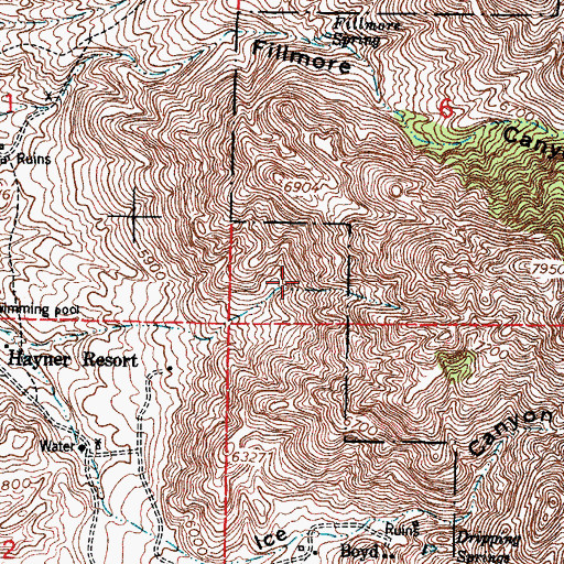 Topographic Map of Silver Cliff, NM