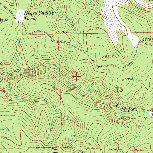 Topographic Map of Lucky Cuss Deposit, NM