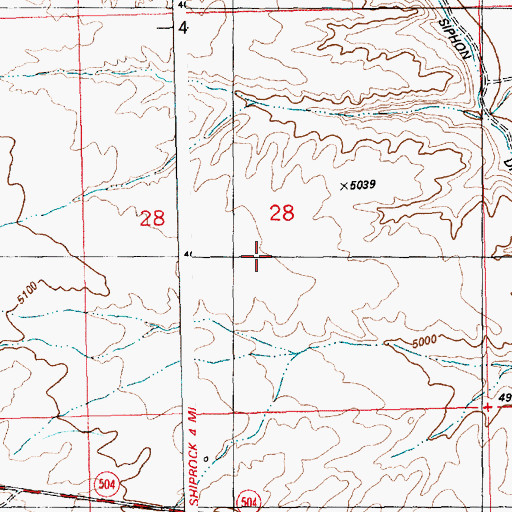 Topographic Map of Blanchard Mine, NM