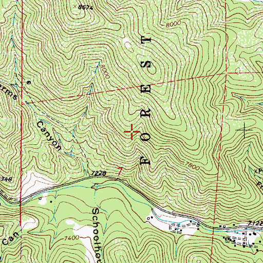 Topographic Map of Creek Lead Claim, NM